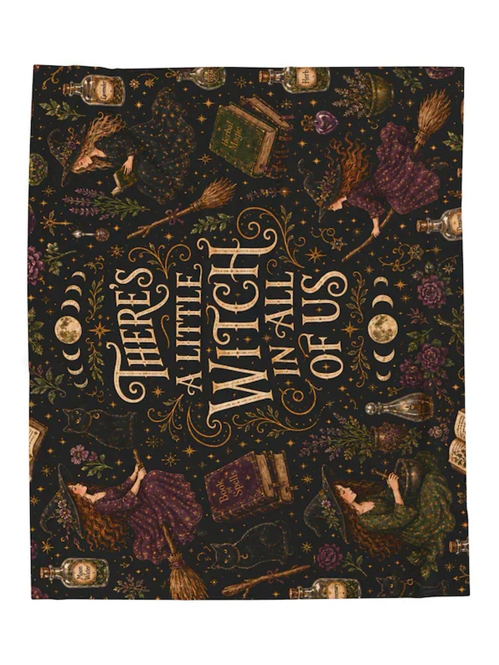 Practical Magic A Little Witch In All Of Us Spooky Small Blanket